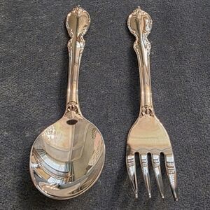 Child's Rogers Bros Reflection Fork & Spoon Silver Plated Set
